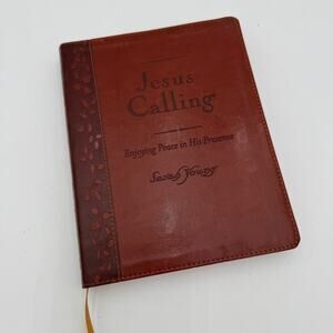Jesus Calling Leather Large Print 2011 Enjoying Peace in His Presence NOS Soft